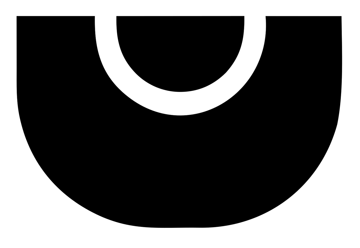 Half Circle Taco Logo #ffffff/#000000