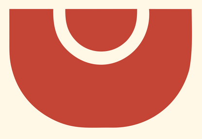 Half Circle Taco Logo #fff8e7/#c44536
