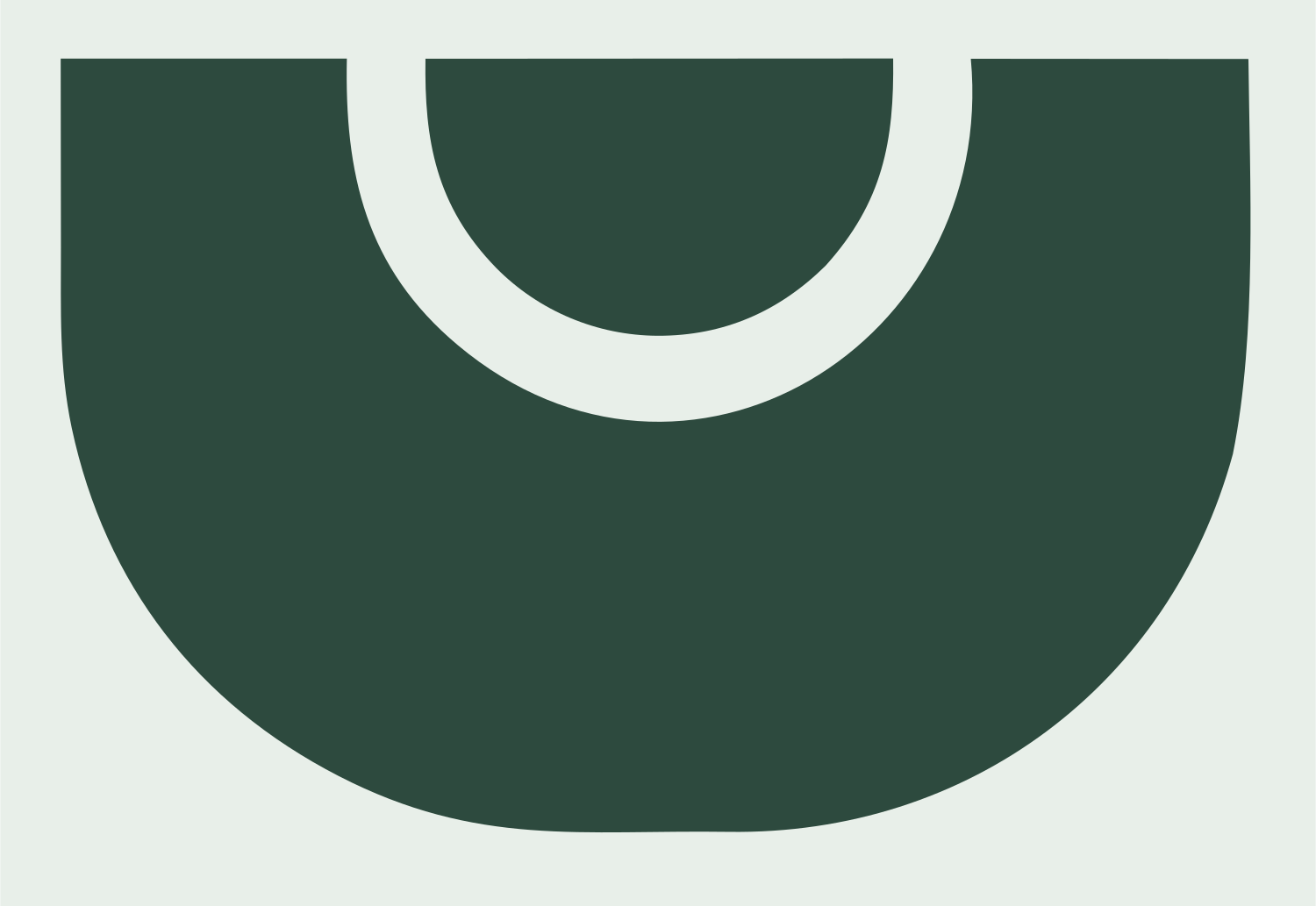 Half Circle Taco Logo #e8efe9/#2d4a3e