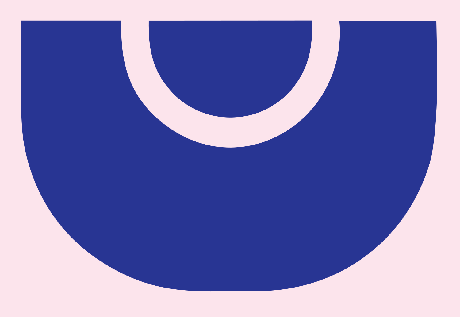 Half Circle Taco Logo #fce4ec/#283593