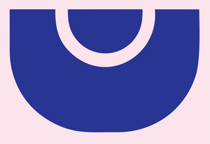 Half Circle Taco Logo #fce4ec/#283593