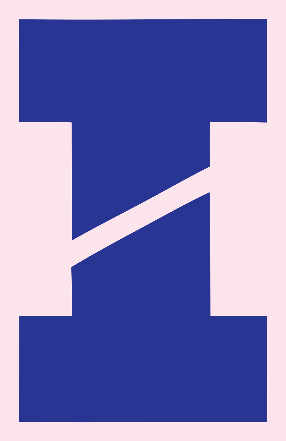 Bold I-Beam Taco Logo #fce4ec/#283593
