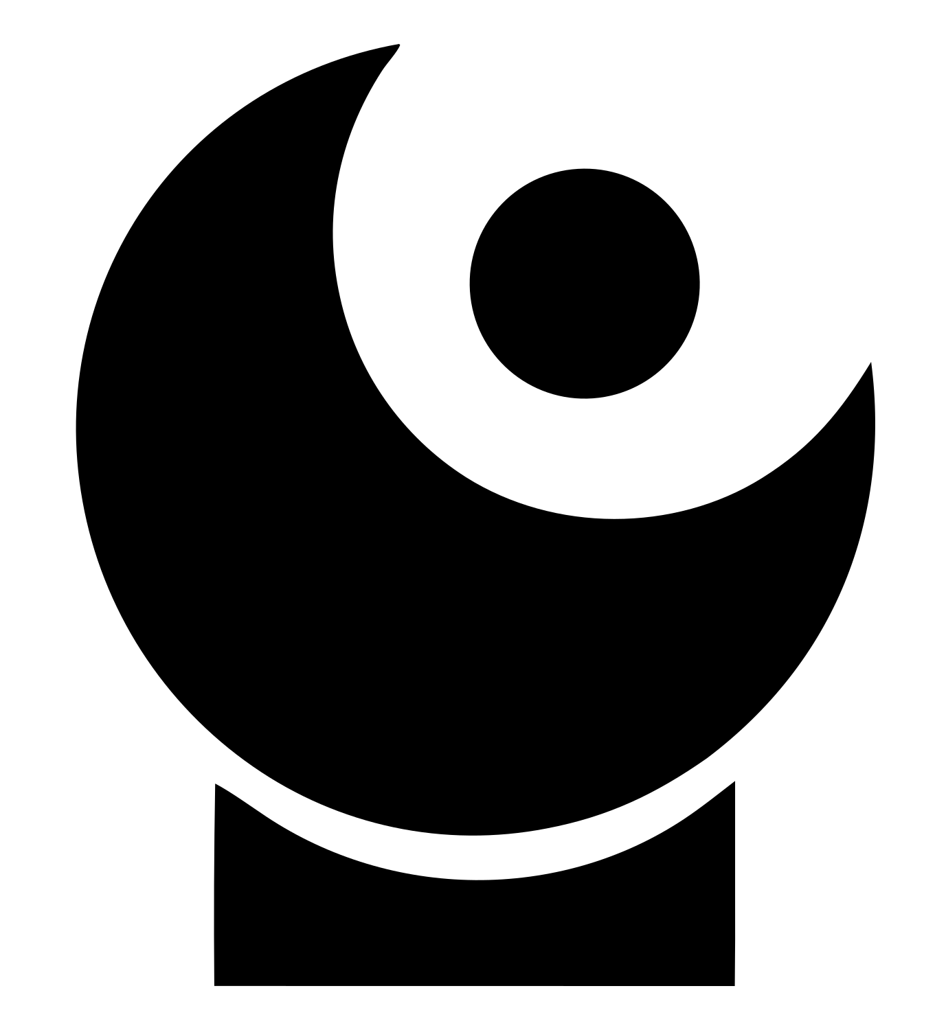 Crescent Moon Taco Logo #ffffff/#000000