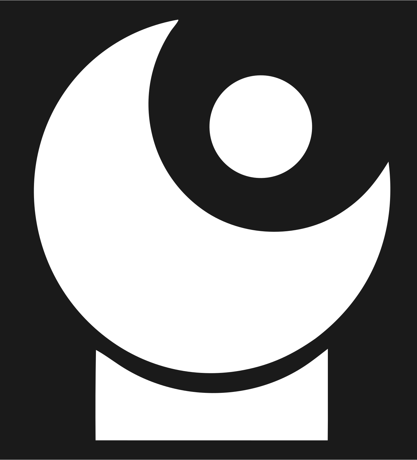 Crescent Moon Taco Logo #1a1a1a/#ffffff