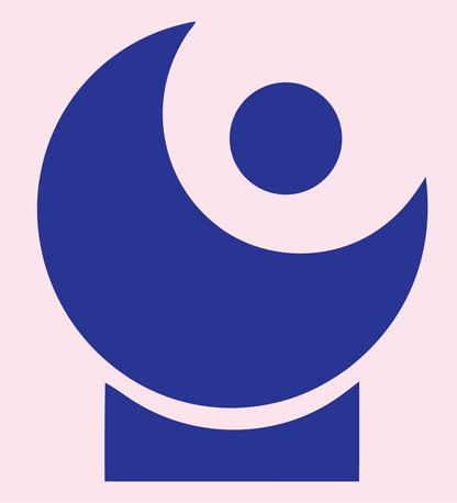 Crescent Moon Taco Logo #fce4ec/#283593