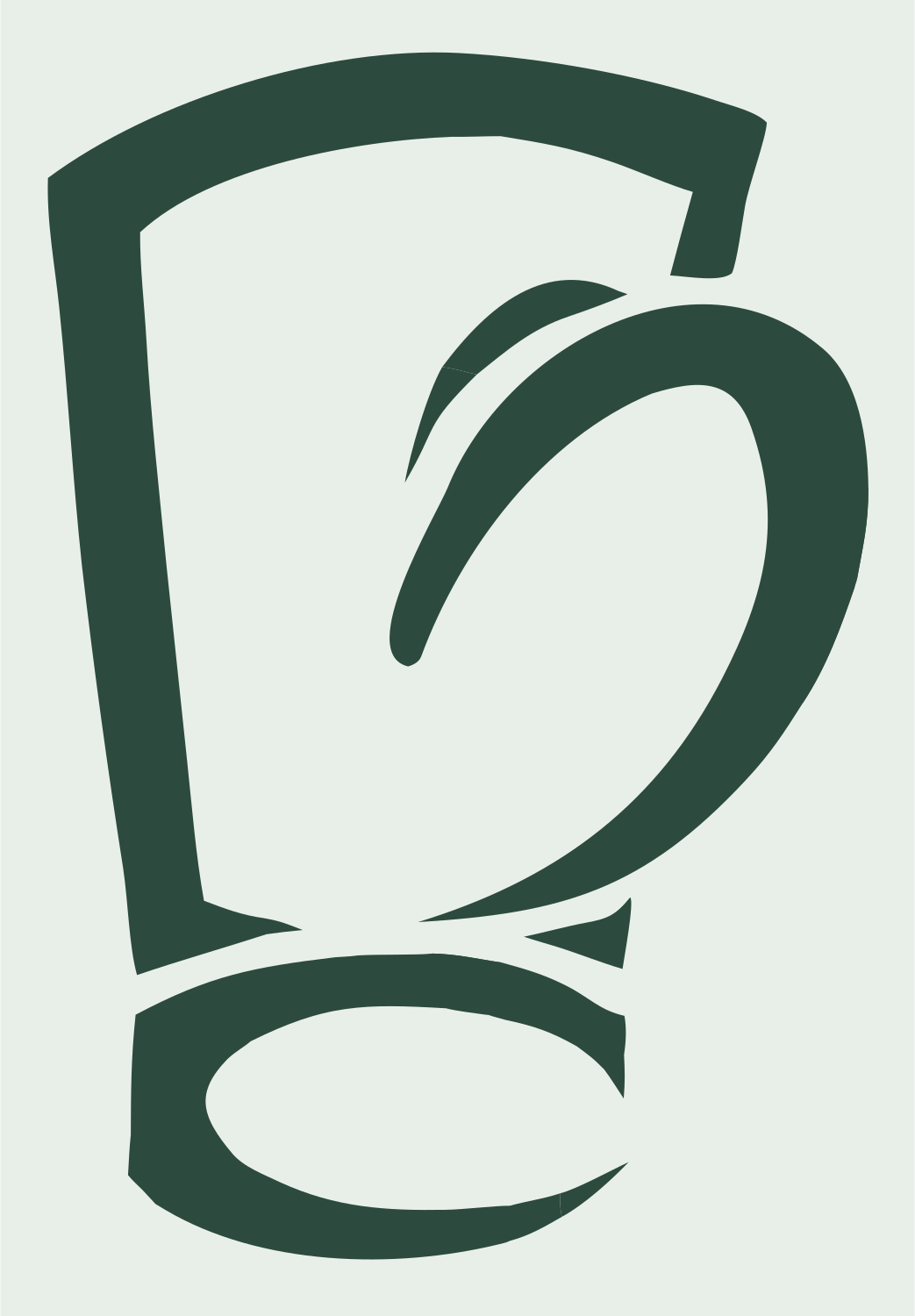 Sketched Boxing Glove Logo #e8efe9/#2d4a3e