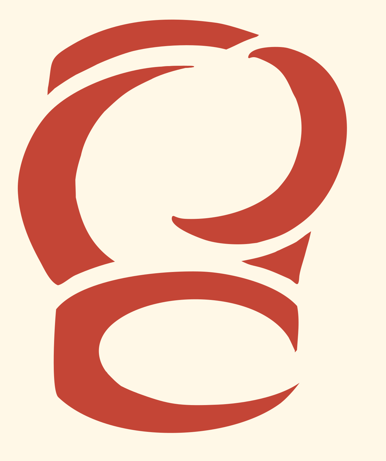 Tribal Boxing Glove Logo #fff8e7/#c44536