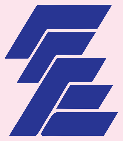 Layered Overlap Hockey Stick Logo #fce4ec/#283593