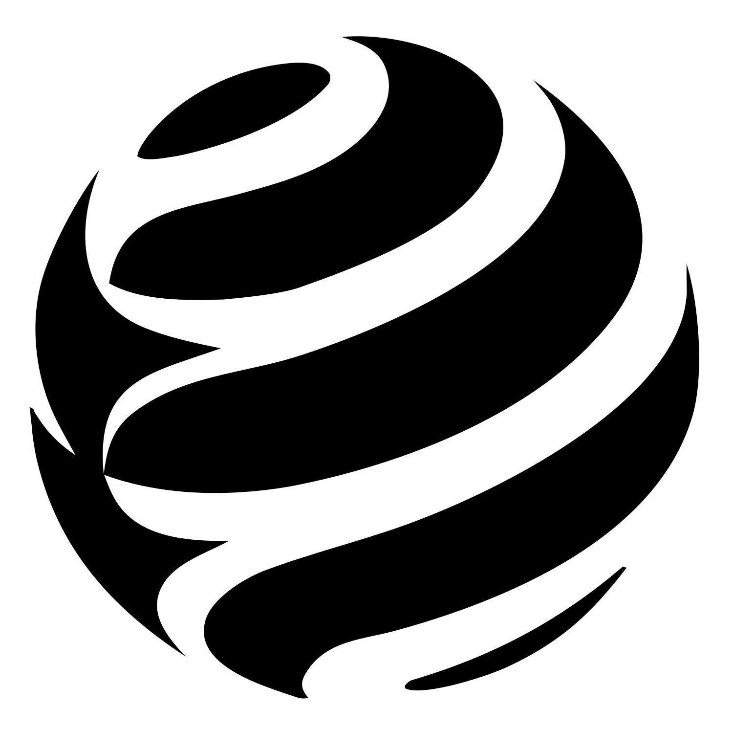 Swirling Golf Ball Logo #ffffff/#000000