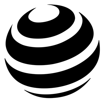 Banded Sphere Globe Logo