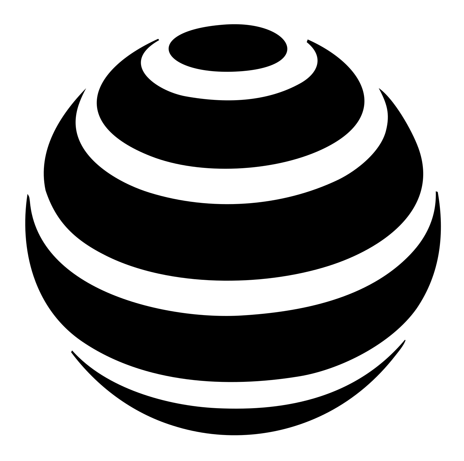 Layered Golf Ball Logo #ffffff/#000000