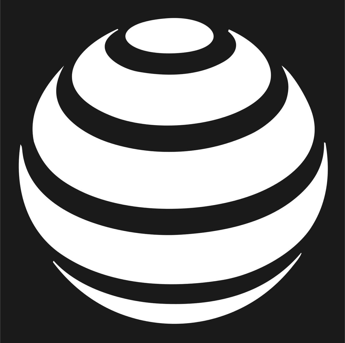 Layered Golf Ball Logo #1a1a1a/#ffffff