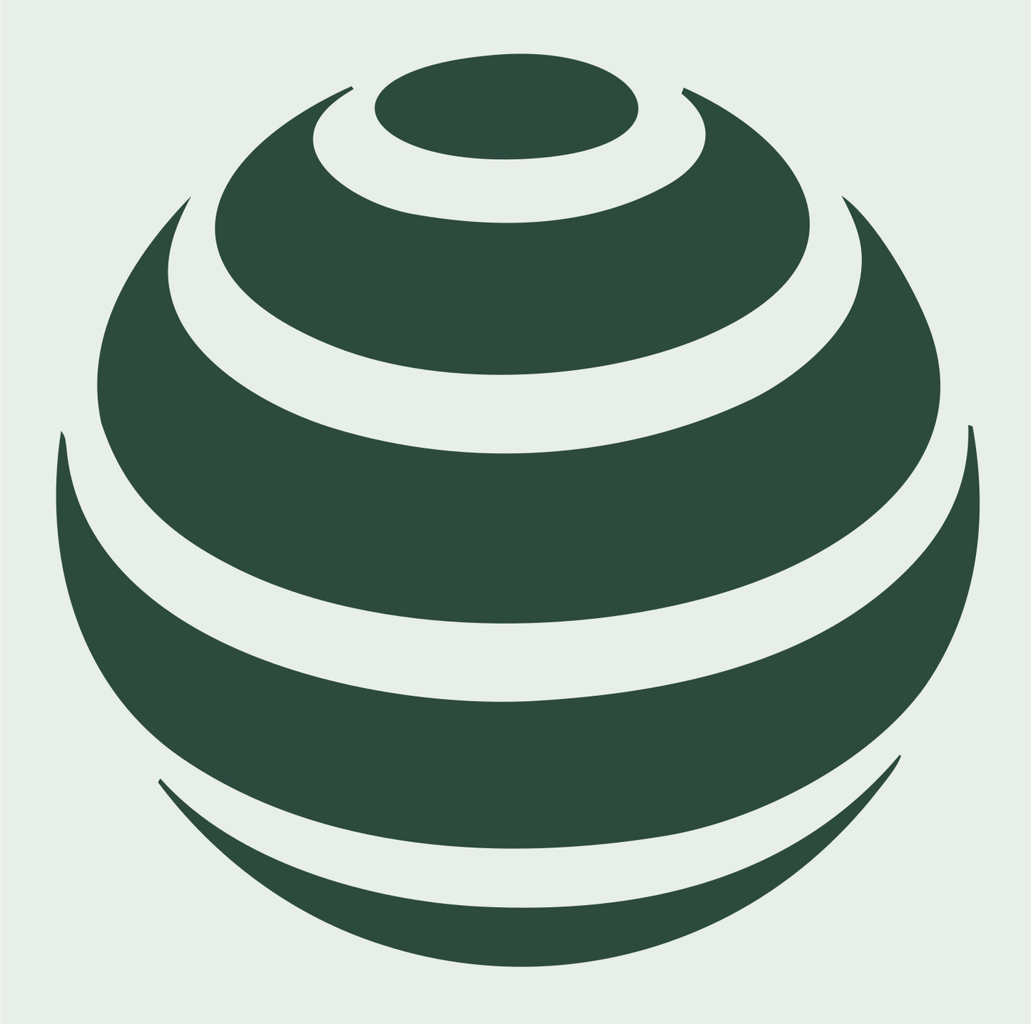 Layered Golf Ball Logo #e8efe9/#2d4a3e