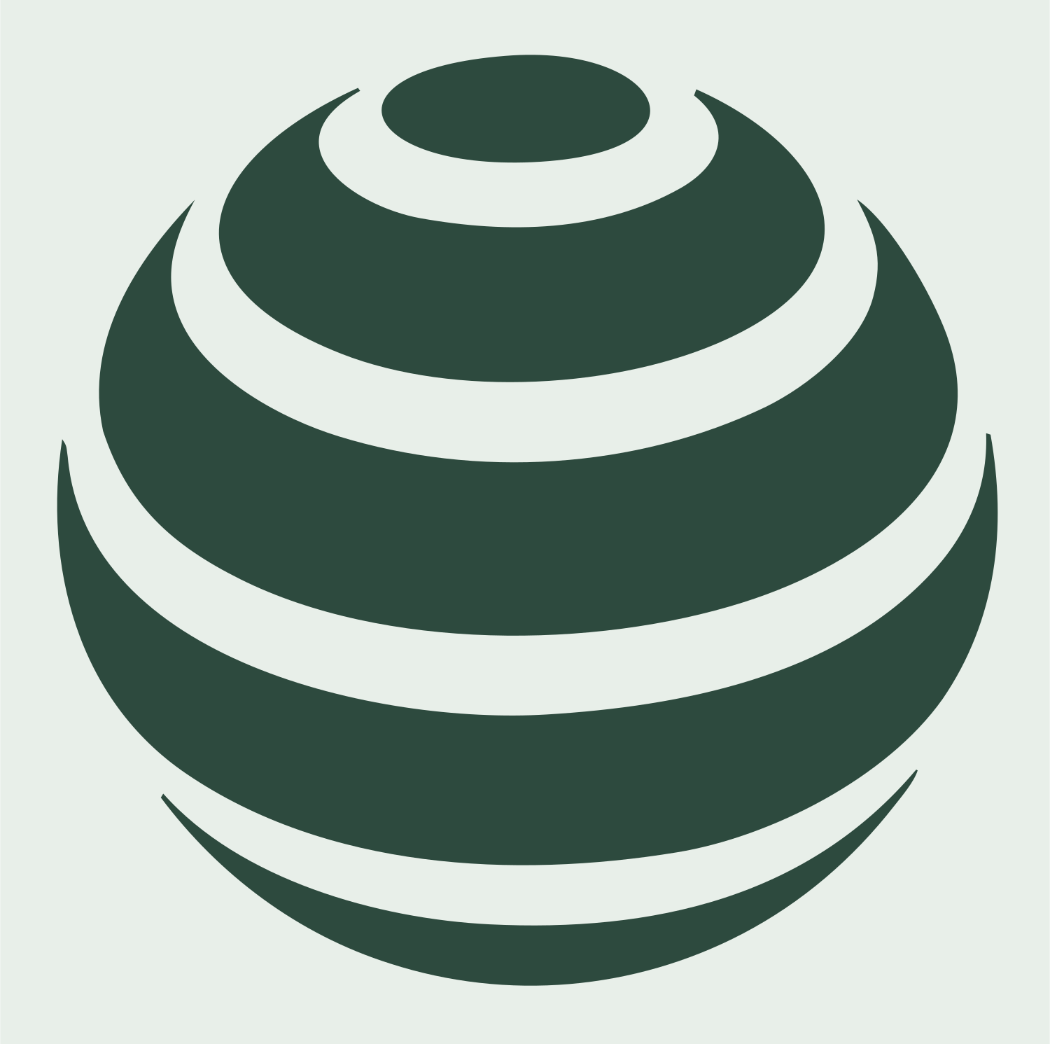 Layered Golf Ball Logo #e8efe9/#2d4a3e
