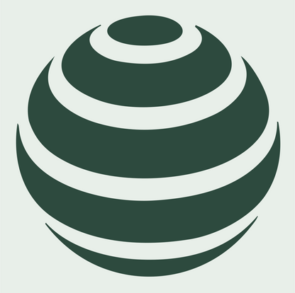Layered Golf Ball Logo #e8efe9/#2d4a3e