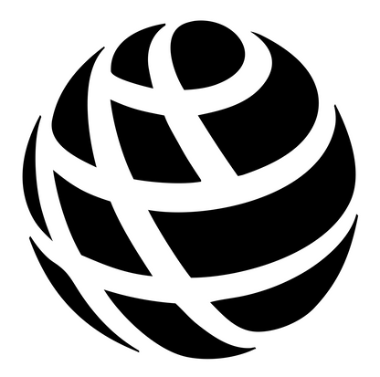 Globe Grid Golf Ball Logo #ffffff/#000000