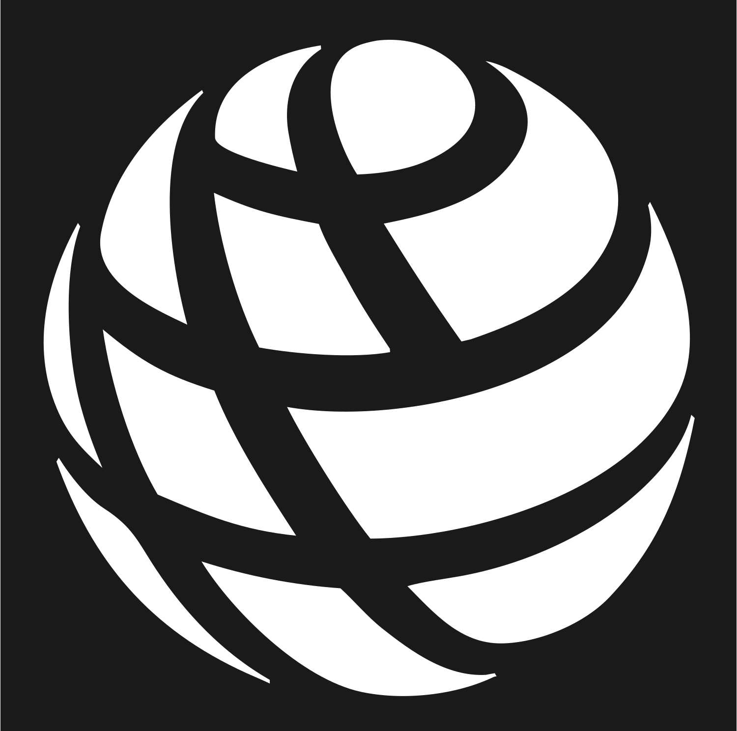 Globe Grid Golf Ball Logo #1a1a1a/#ffffff