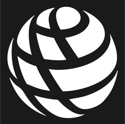 Globe Grid Golf Ball Logo #1a1a1a/#ffffff