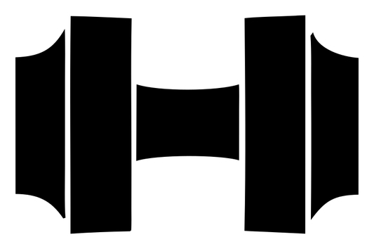 Barbell Weights Silhouette Logo
