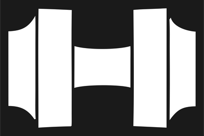 Barbell Weights Silhouette Logo #1a1a1a/#ffffff