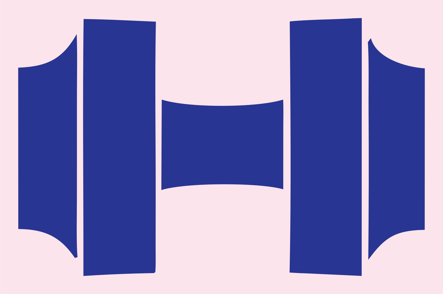 Barbell Weights Silhouette Logo #fce4ec/#283593