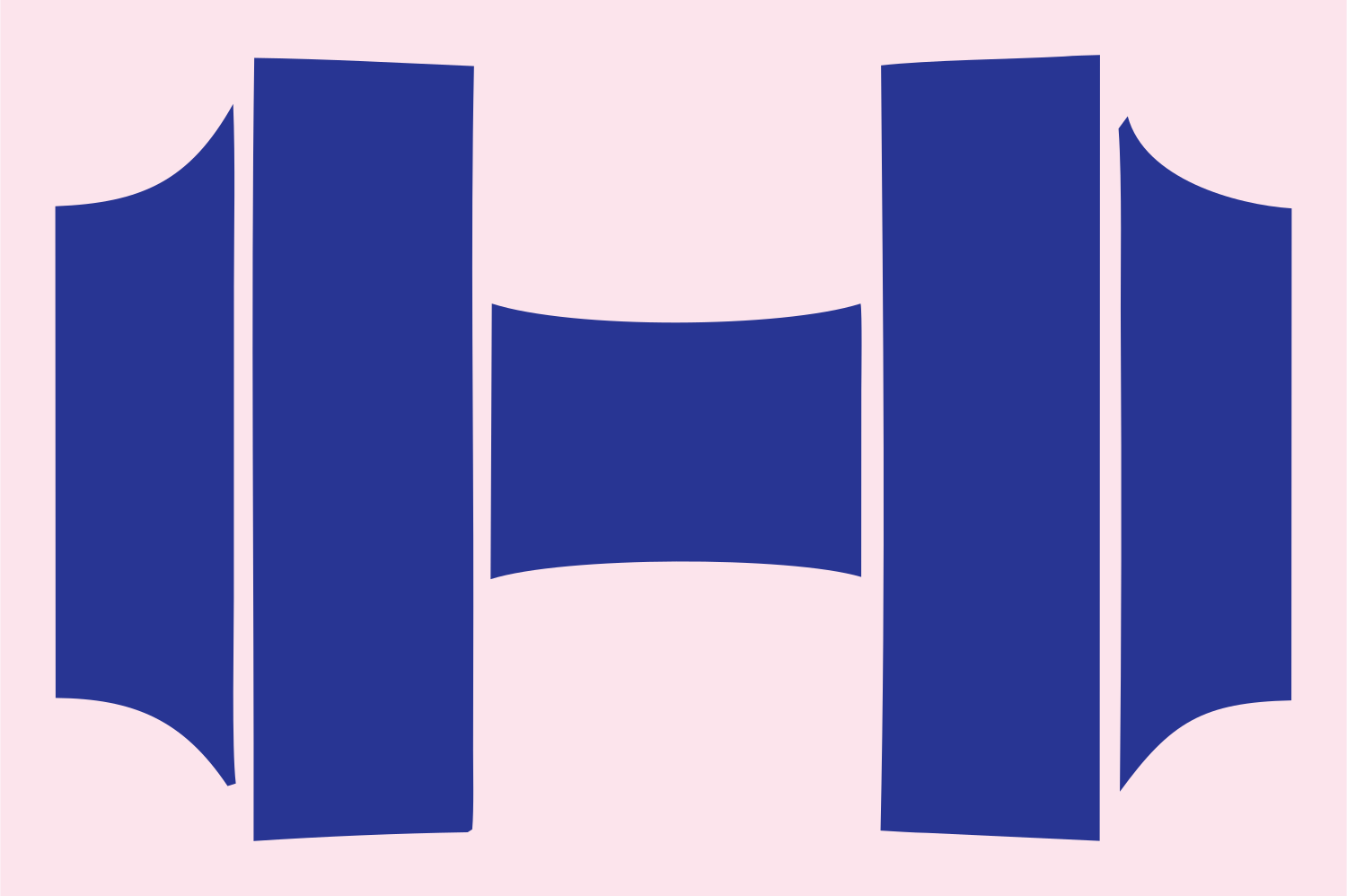 Barbell Weights Silhouette Logo #fce4ec/#283593
