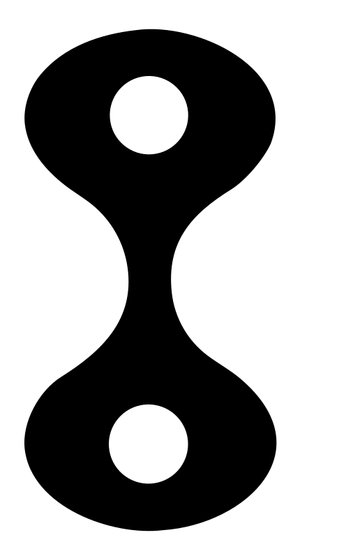 Hourglass Dumbbell Shape Logo
