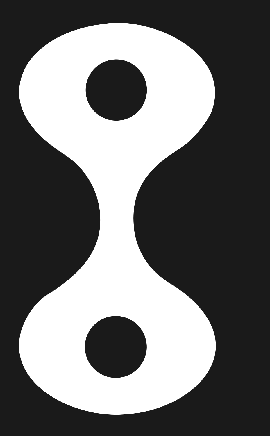 Hourglass Dumbbell Shape Logo #1a1a1a/#ffffff