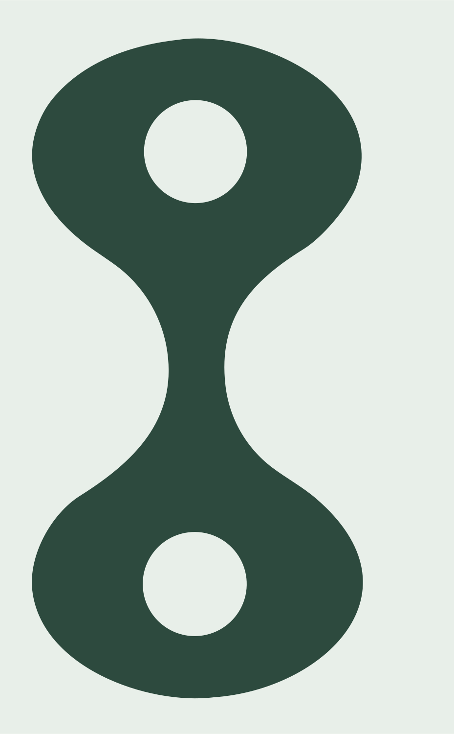 Hourglass Dumbbell Shape Logo #e8efe9/#2d4a3e