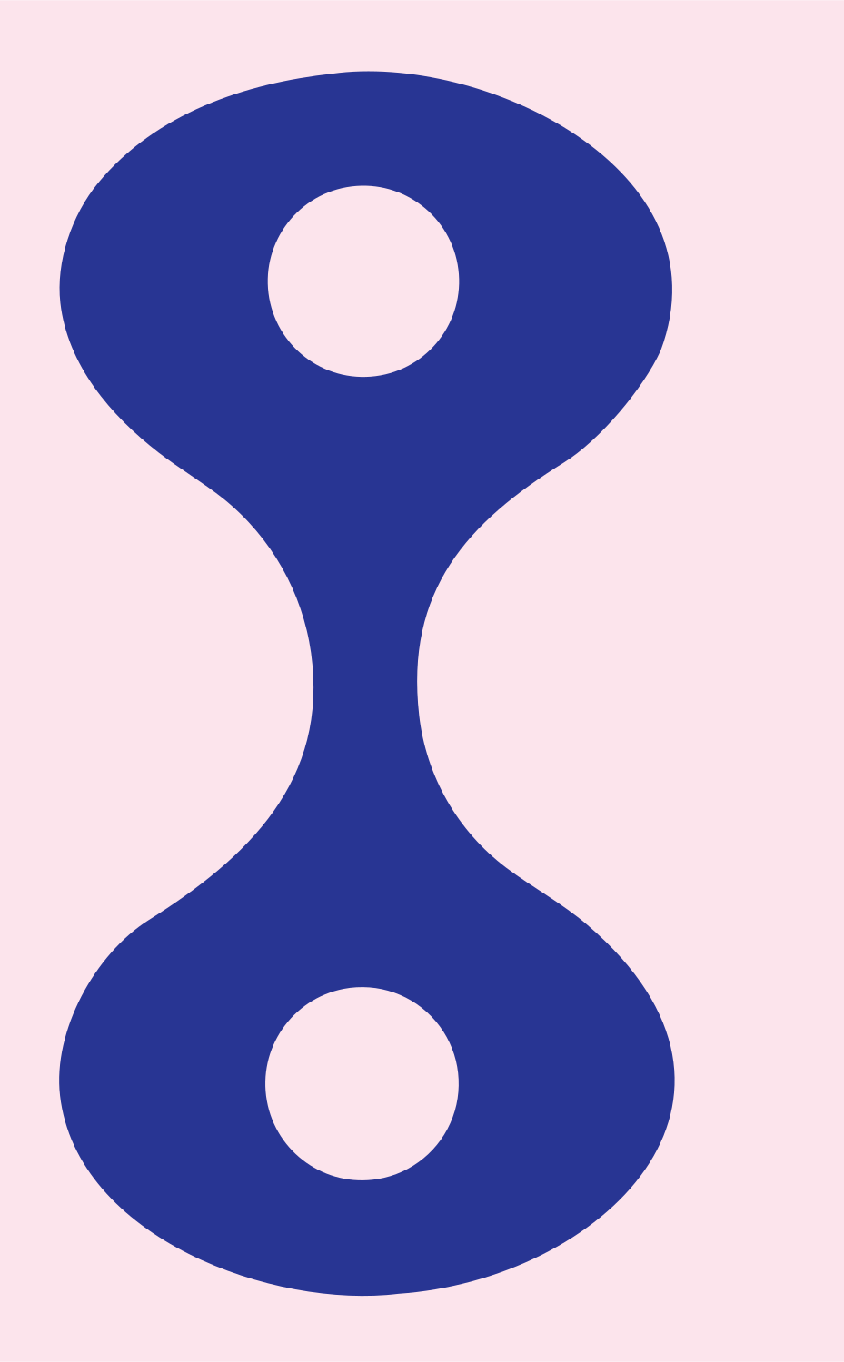 Hourglass Dumbbell Shape Logo #fce4ec/#283593