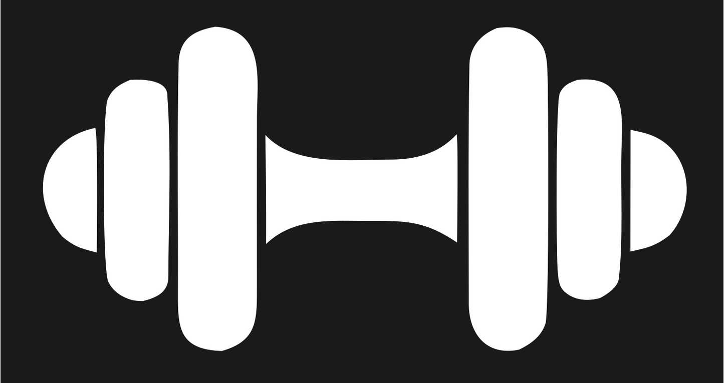 Dumbbell Weight Plates Logo #1a1a1a/#ffffff