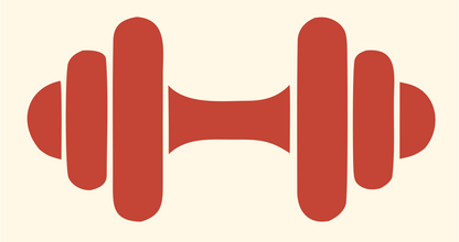 Dumbbell Weight Plates Logo #fff8e7/#c44536