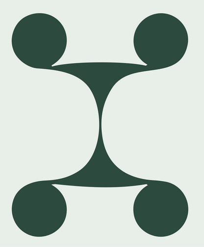 Four Node Dumbbell Logo #e8efe9/#2d4a3e