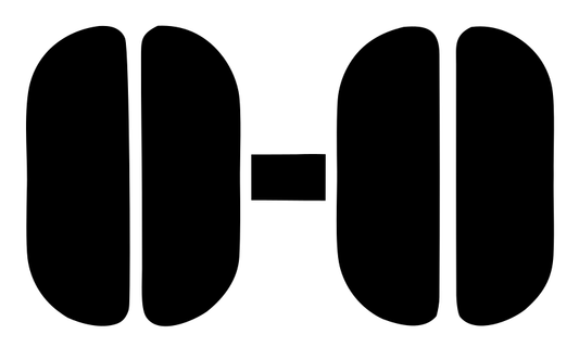 Split Panel Dumbbell Logo