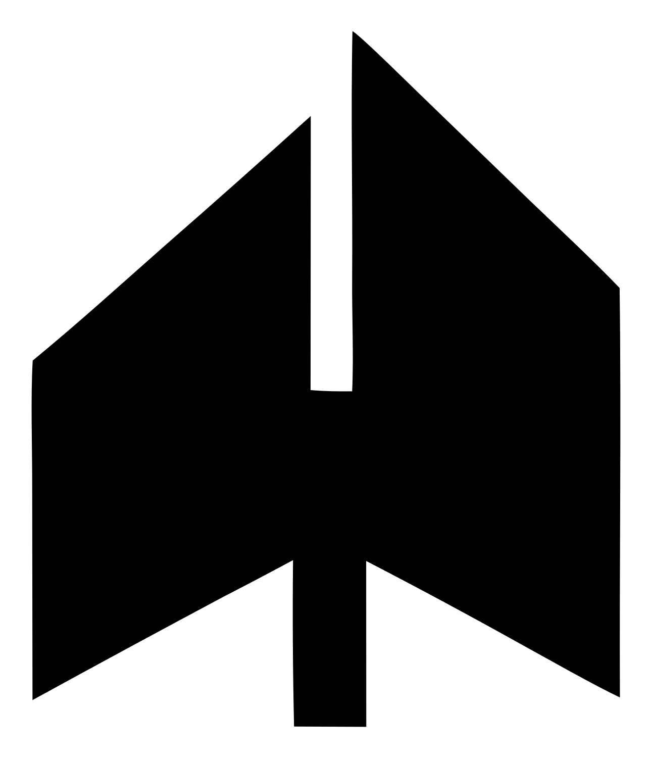 Geometric Sailboat Logo Set #ffffff/#000000
