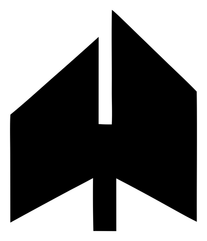 Geometric Sailboat Logo Set #ffffff/#000000