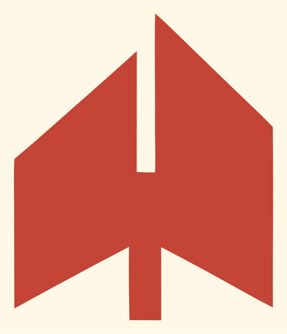 Geometric Sailboat Logo Set #fff8e7/#c44536