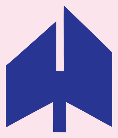 Geometric Sailboat Logo Set #fce4ec/#283593
