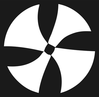 Spinning Rotor Blade Logo #1a1a1a/#ffffff
