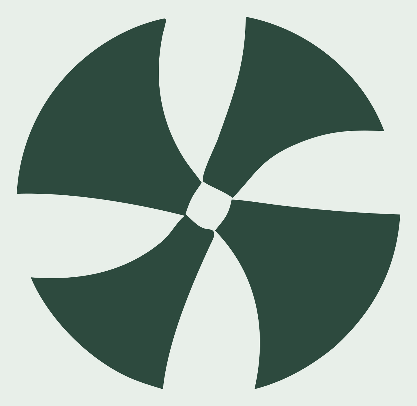 Spinning Rotor Blade Logo #e8efe9/#2d4a3e