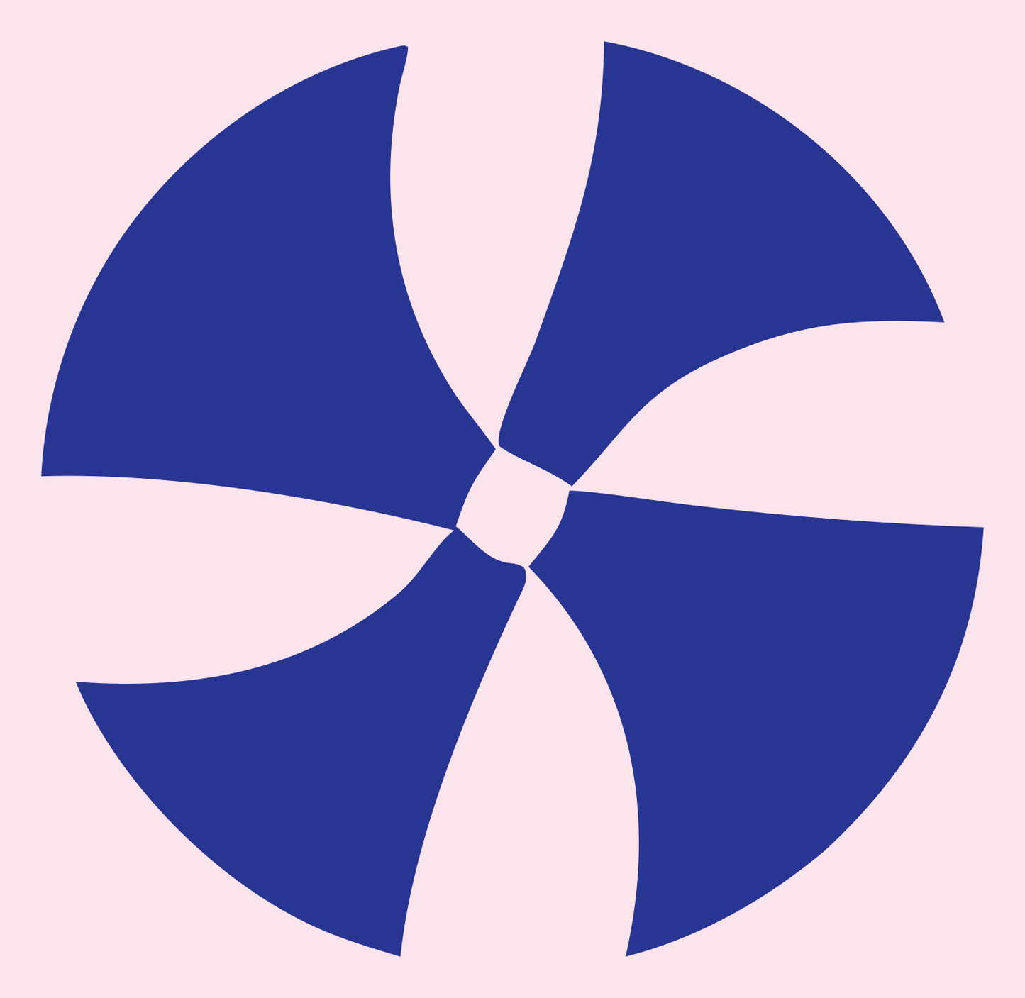 Spinning Rotor Blade Logo #fce4ec/#283593