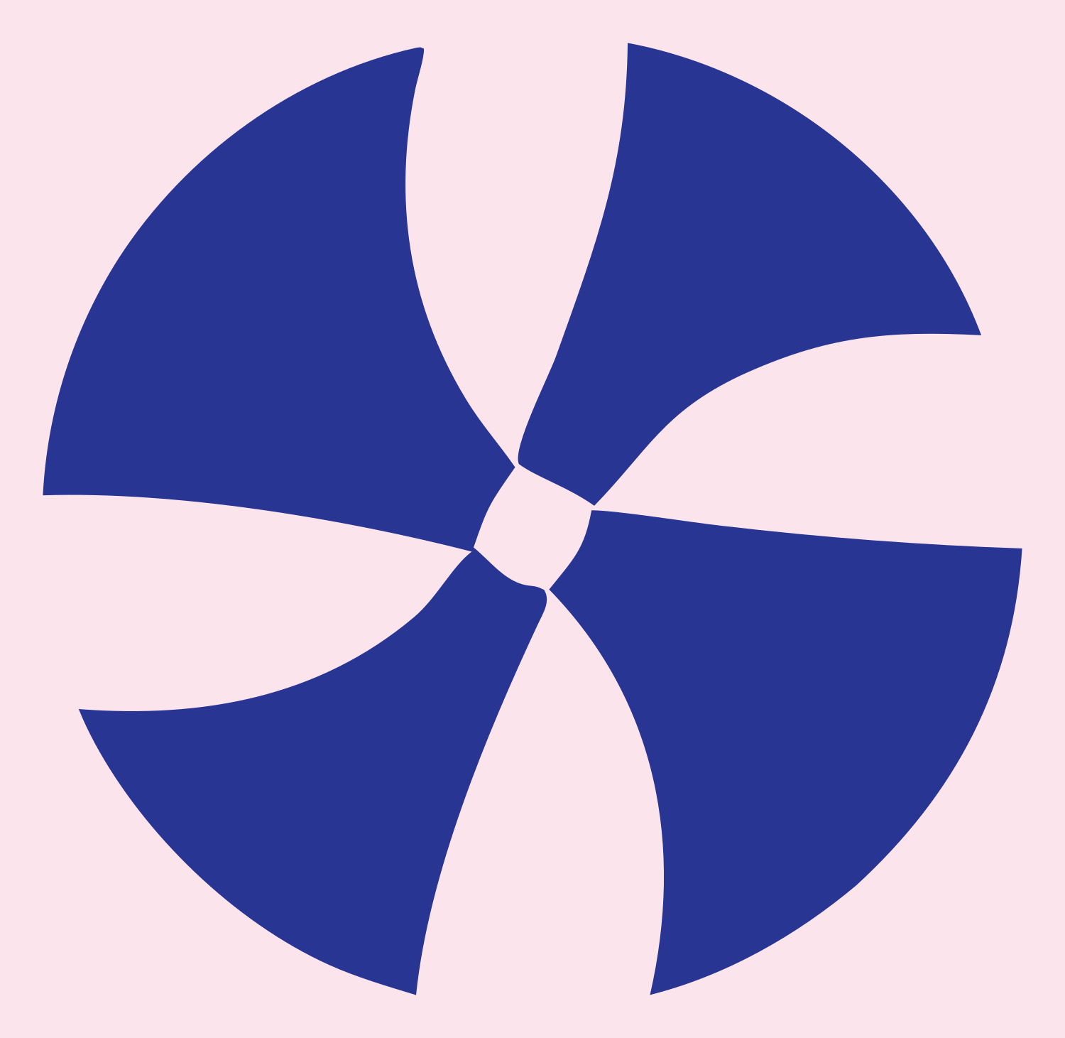 Spinning Rotor Blade Logo #fce4ec/#283593