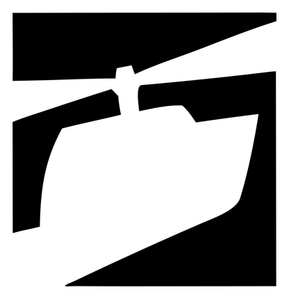 Helicopter Negative Space Logo