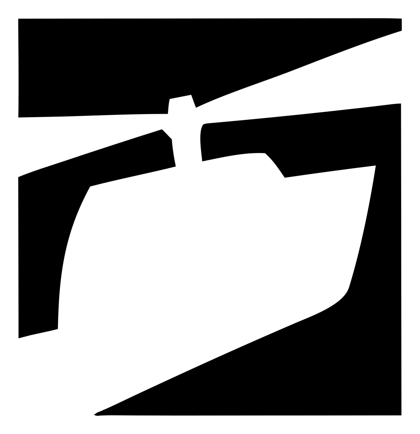 Helicopter Negative Space Logo #ffffff/#000000