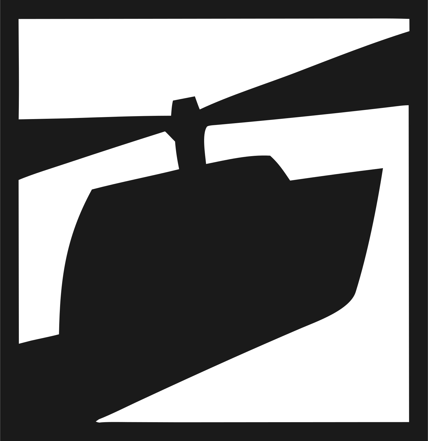 Helicopter Negative Space Logo #1a1a1a/#ffffff