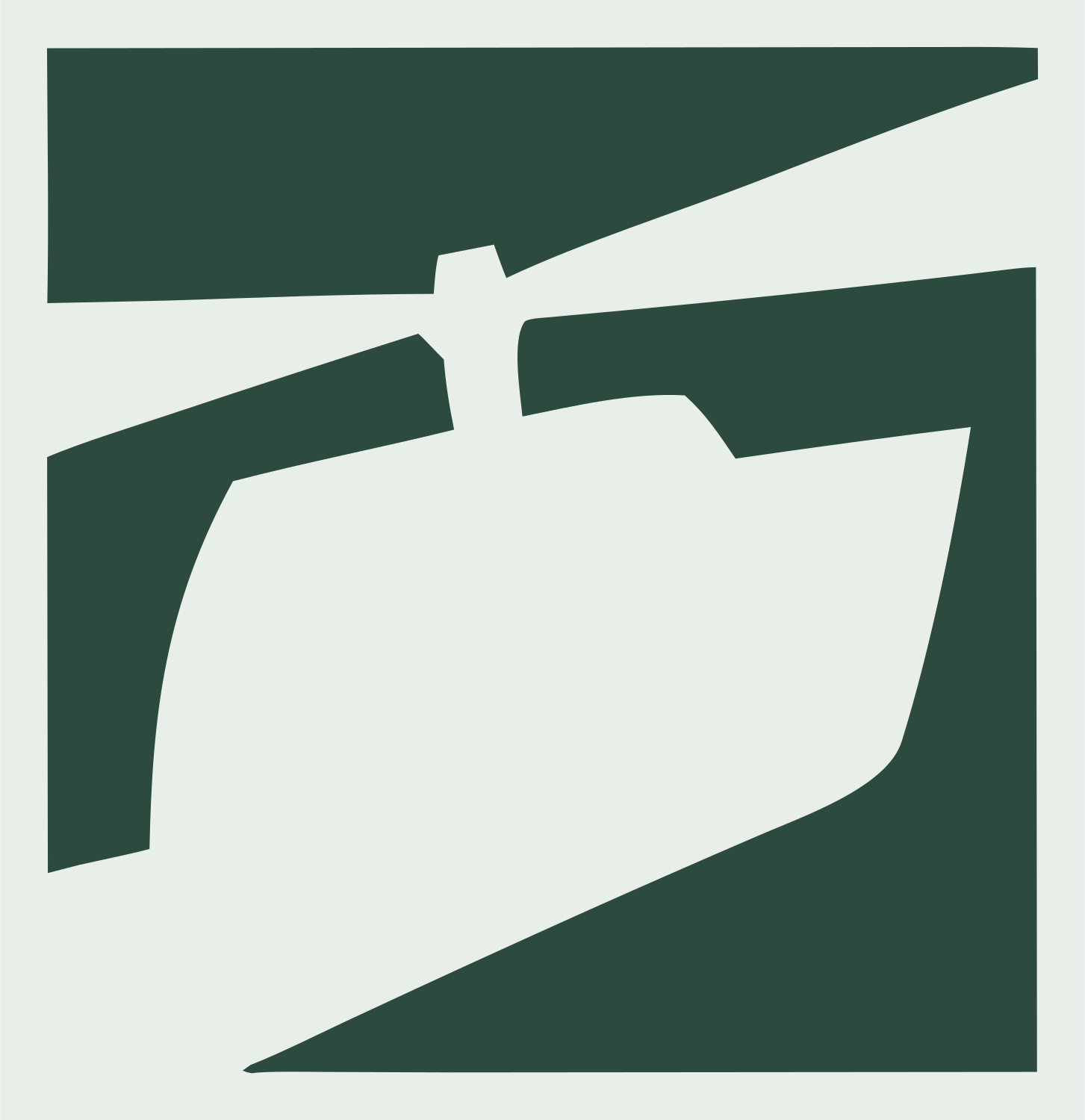 Helicopter Negative Space Logo #e8efe9/#2d4a3e