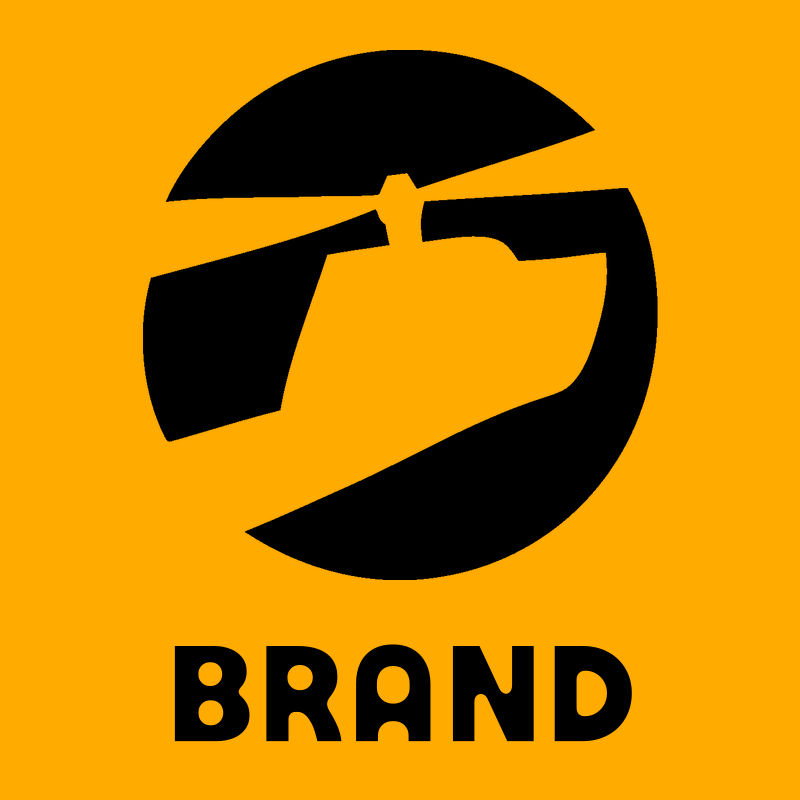 Helicopter Silhouette Badge Logo preview