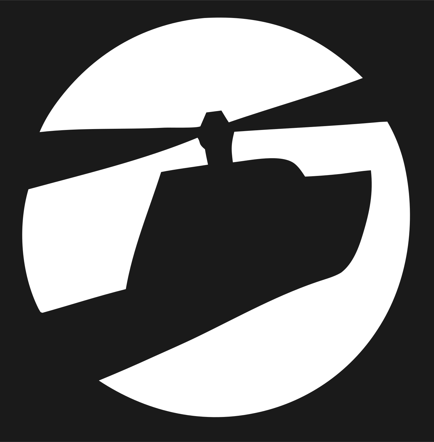 Helicopter Silhouette Badge Logo #1a1a1a/#ffffff