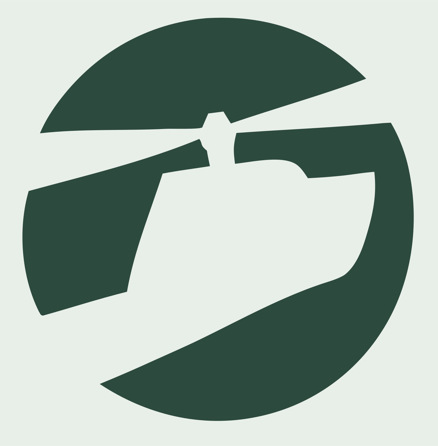 Helicopter Silhouette Badge Logo #e8efe9/#2d4a3e