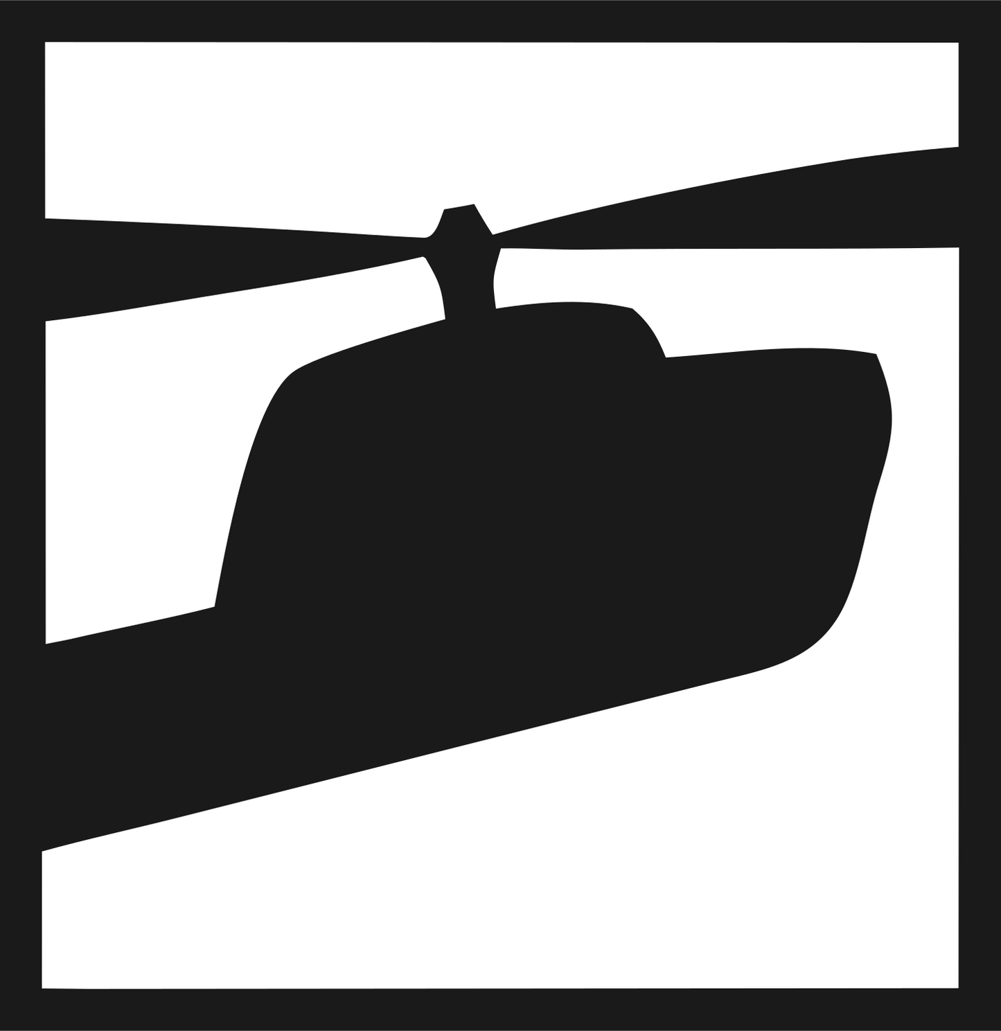 Helicopter Cockpit Closeup Logo #1a1a1a/#ffffff
